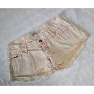 Hollister Vintage Y2K Sz 0 / W24 Micro Mini Super Low Rise Denim Shorts Raw Hem